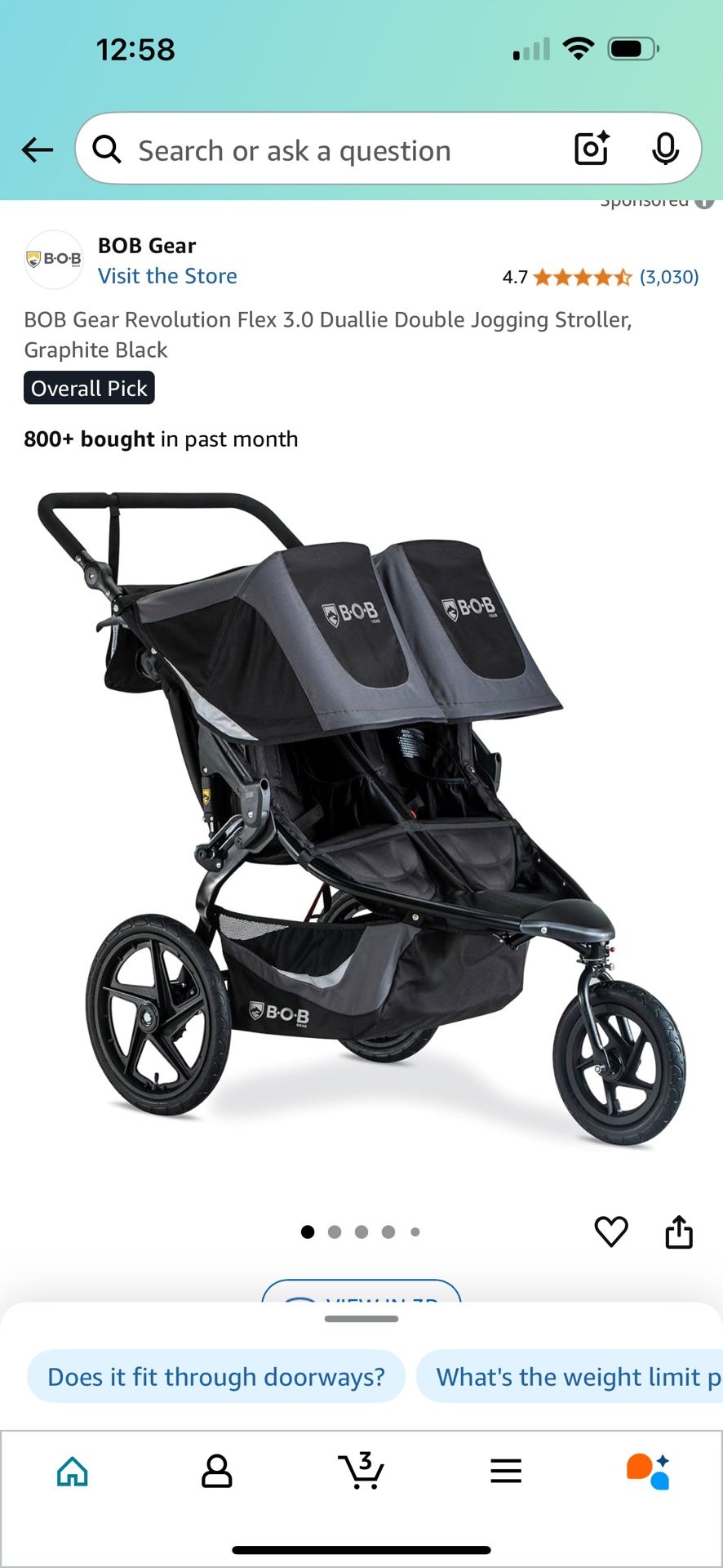 Double Bob Stroller 
