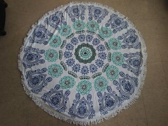 Round Indian Mandala Beach Shawl Towel