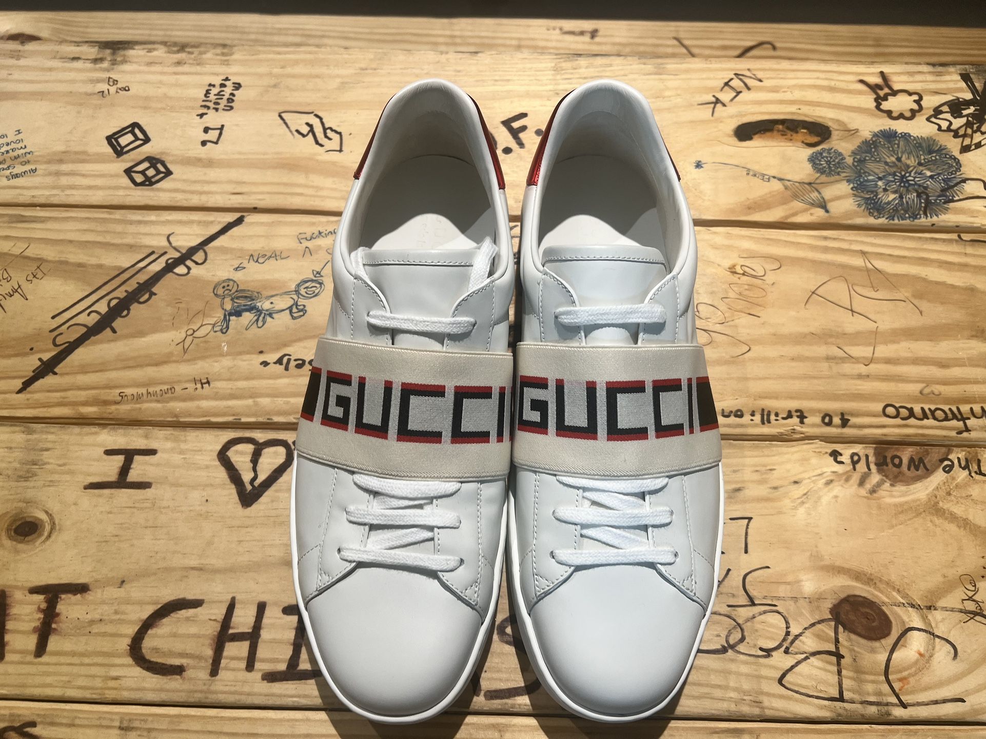 Gucci Stripe(White, Red, Navy) Size 11