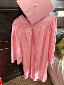 Pink cap & gown
