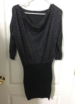 Casual shine dress - $15 XS . The loose top and tapered skirt