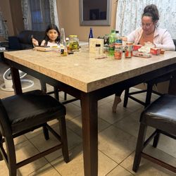 High Top Table With 4 Chairs 54 By 54 