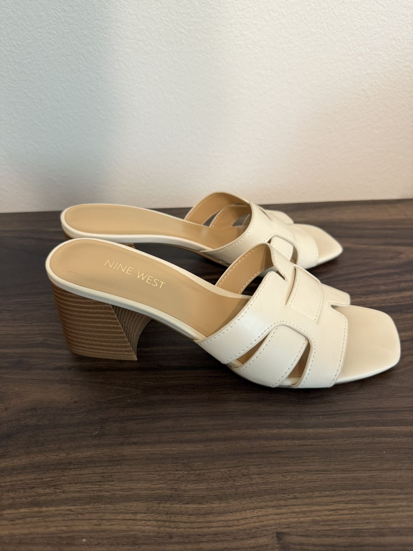 Nine West Cream Block Heel