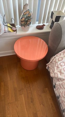Round Pink Side Table