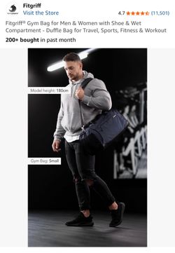 Fitgriff® Gym Bag for Men & Women with Shoe & Wet Compartment - Duffle Bag for Travel, Sports, Fitness & Workout