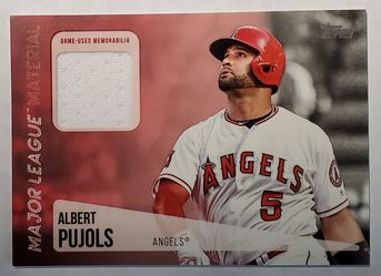Albert Pujols 2019 Topps Series 1 Major League Material Los Angeles Angels Jersey