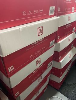 TRU RED™ 8.5" × 11" Copy printer Paper buy 5 boxes get ONE FREE