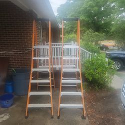  2 Louisville 8 Ft Platform Ladder