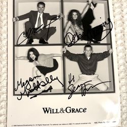 Will & Grace cast Signed 8x10