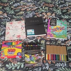 Coloring Books, Pens, Pencils, Markers