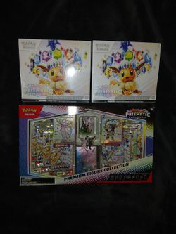 2 Pokémon TCG Prismatic Evolutions Premium Figure Collection Sealed NEW IN BOX 