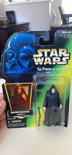 Star Wars Power of The Force Emperor Palpatine Action Figure w/ Walking Stick TY