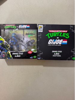 UCC Distributing SDCC 2026 TMNT x G.I. Joe Snake Eyex x Leonardo Figure Set