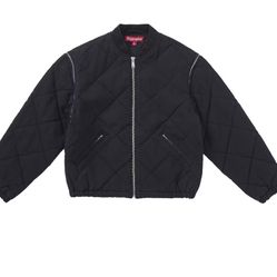 Supreme Zip-Off Sleeve Quilted Bomber Jacket