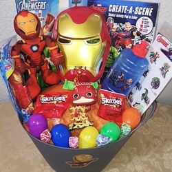 AVENGERS/IRONMAN EASTER BASKET. ( PICK UP IN MODESTO.)