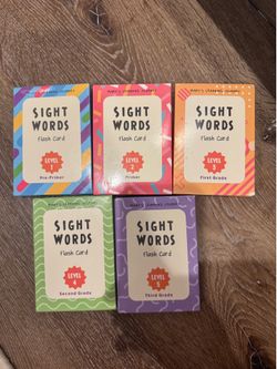 Sight words flash cards