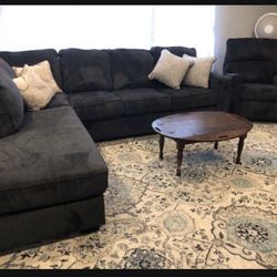 Brand New 💯 L Shaped RAF LAF Contemporary Dark Sectional Sofa⭐️ Color Options 👍 Great Financing 👌 Best Price 📣 Couch Living Room ✅