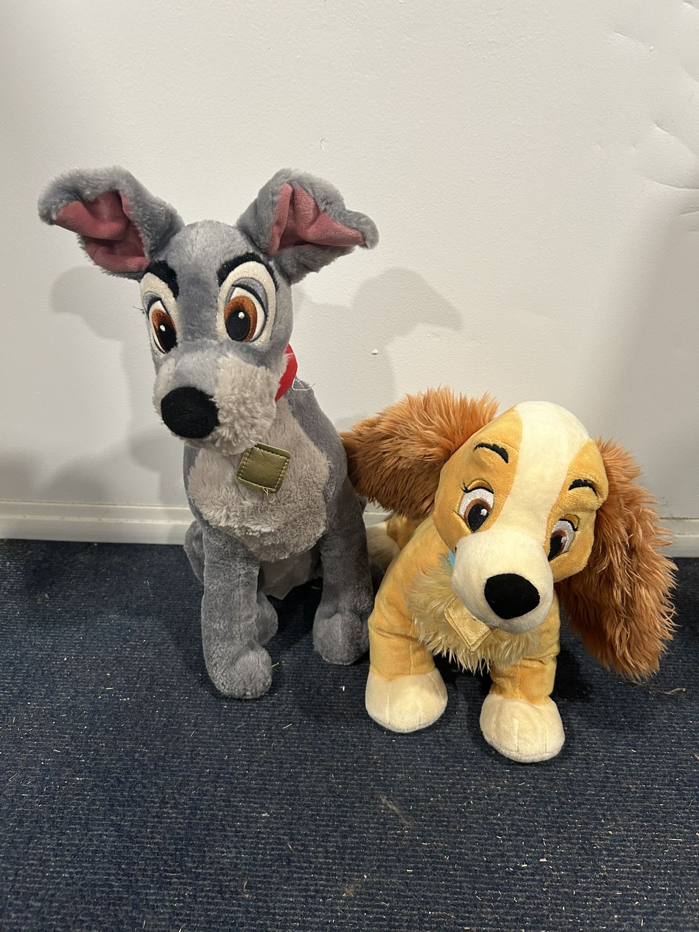 Official Disney Store Lady And The Tramp Lot Of 2 Plush 16”, 12
