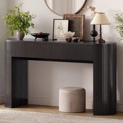 55 Inch Console Table with 2 Drawers, Entryway Tables with Storage