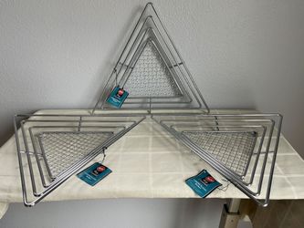 Tablecraft Chrome Triangle Baskets (Box of 12)