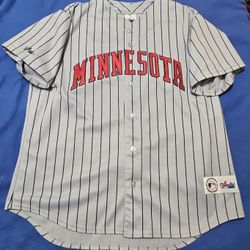 Used Vintage Minnesota Twins Majestic Pinstripe Jersey, Men's XL
