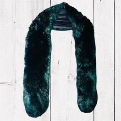 Faux Fur Wrap - Green