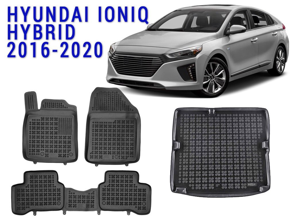 All weather floor mats trunk liner set for Hyundai Ioniq hybrid 2016-2020 3D custom fit