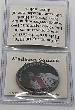 Elvis Presley first Las Vegas performance and Madison Square Garden half dollars