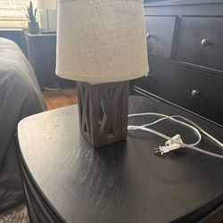 Wood table lamp