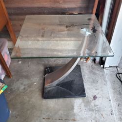 Glass end table