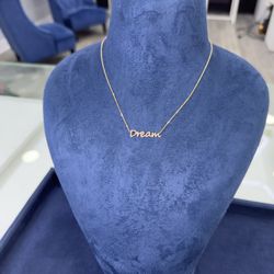 Chain And Pendant 14k Gold Diamonds Real