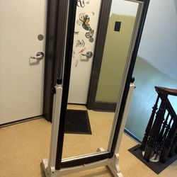 Wood Stand Up Mirror