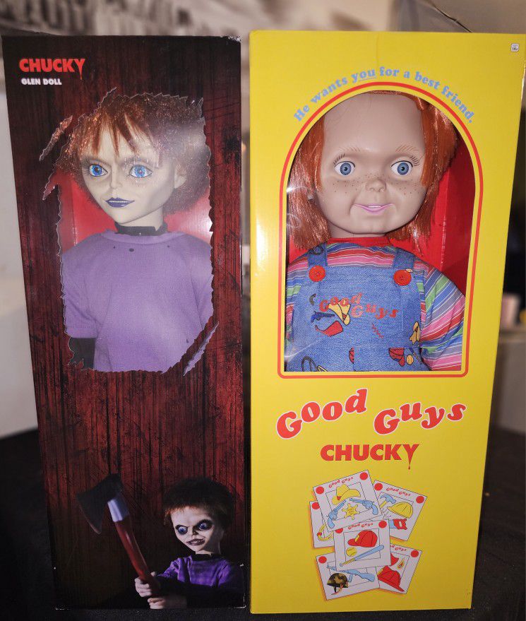 Brand New! Good Guys Chucky 24-Inch Doll & Glen Seed Of Chucky 24-Inch Doll (UNOPENED)