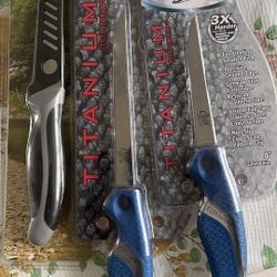 3 New Fillet Fishing’s Knives 2 6inches and 4 Inch 