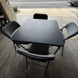Card- Game Table With 4 Chairs
