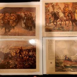 X4 1919 WW1 Scene Colored Prints (All 4 for $40)