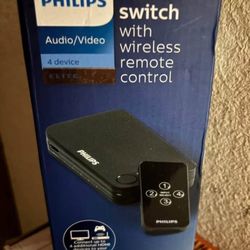 Philips Elite 4-Port HDMI Switch with Wireless Remote Control