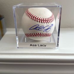Asa Lacy Signed Baseball