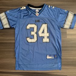 Reebok Detroit Lions Kevin Jones #34 Home Blue Jersey Youth Large