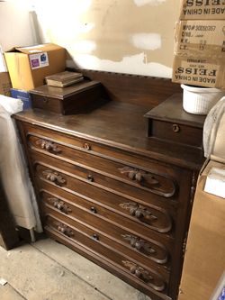 Vintage antique furniture lot chair sofa bed mattress drawers table desk