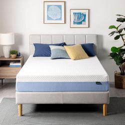 Zinus 10” Memory Foam Mattress + Queen Comforter 7 Piece Set