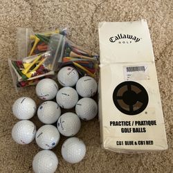 Callaway 12 GOLF BLLS（Brand New )～W / Wood Golf Tees (90pcs) 