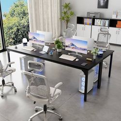 78.7 Inches 2 Person Desk with Power Outlet