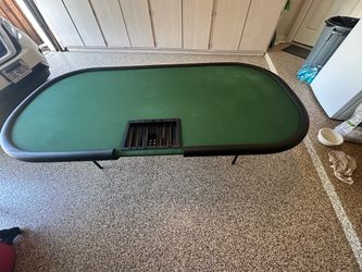 Poker Table with Chip Tray with Folding Legs