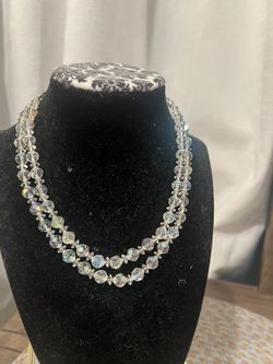 1930S Vintage Crystal Necklace Earrings, Brooch, Bracelets, Set Brand New Condition