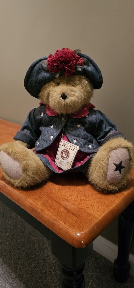 Boyds America Bear With Hat Tag Still On 