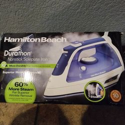 Hamilton Beach Durathon Nonstick Vertical Steam Iron Model # 19800f Anti-drip