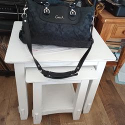 Coach Ashley Black Satin Bag
