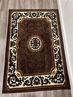 $80 Elegant Brown Area Rug – Great Condition!