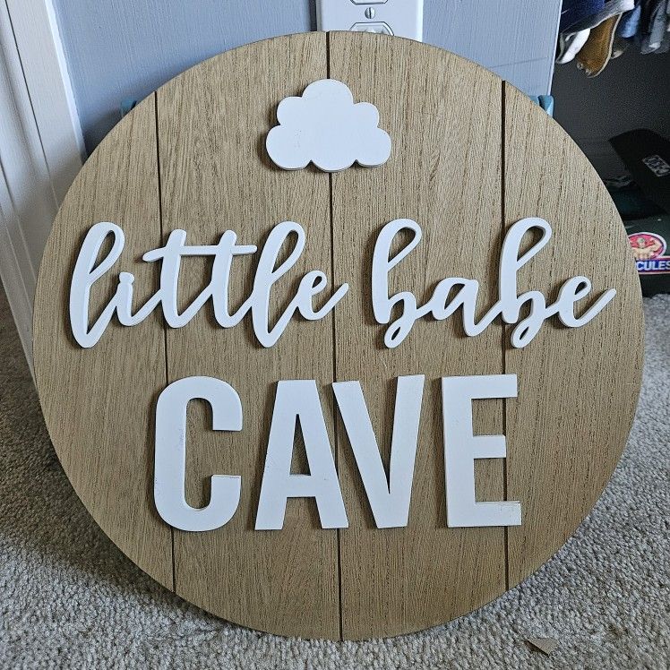 Little Babe Cave Nursery Room Sign